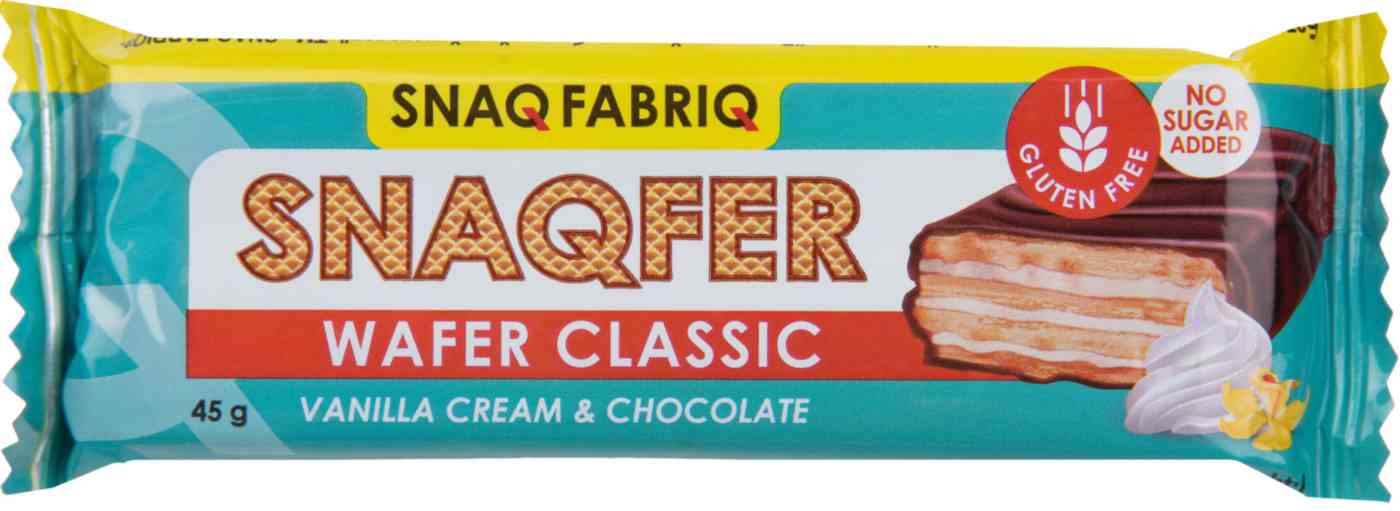 Вафля протеиновая Snaq Fabriq Snaqfer ванильный крем-шоколад без сахара
