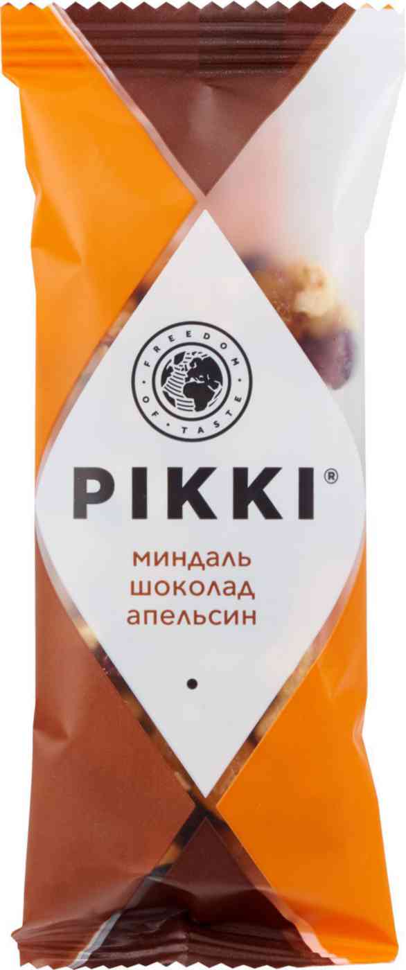 Батончик Pikki Миндаль, шоколад и апельсин