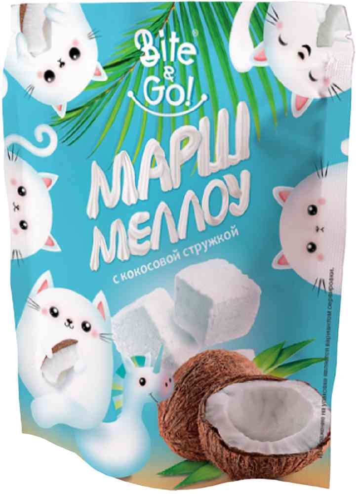 Маршмеллоу Bite&Go! С кокосовой стружкой