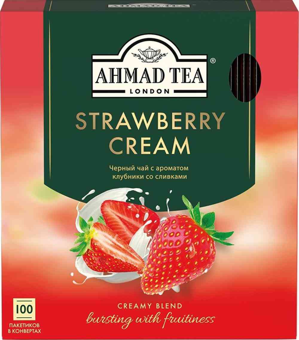 Чай черный Ahmad Tea Клубника со сливками
