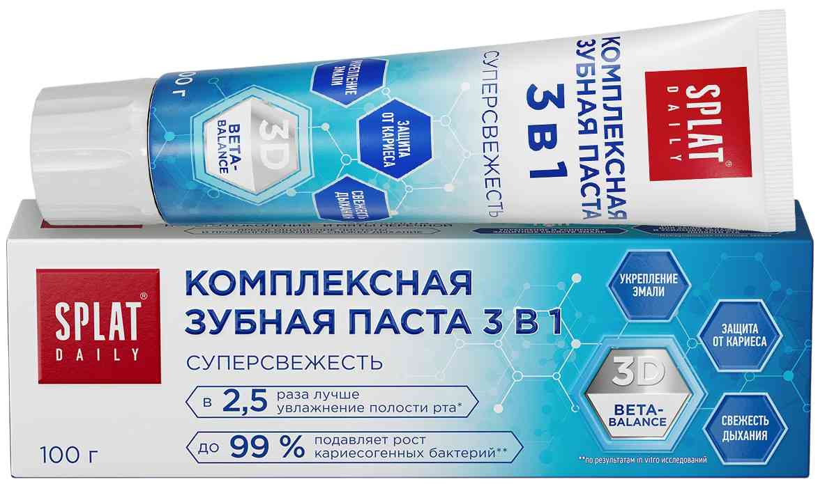 Зубная паста 3в1 Splat Daily суперсвежесть