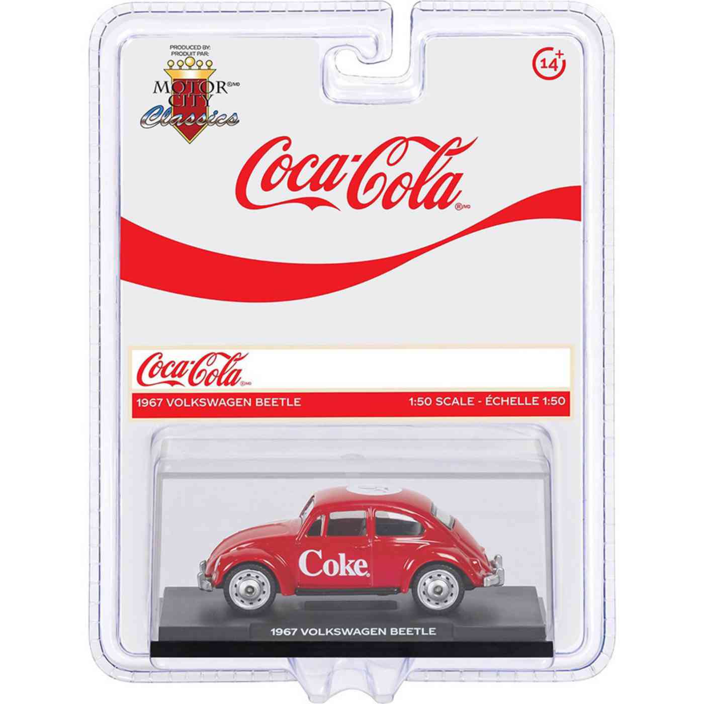 Машинка коллекционная Motor City Coca-Cola 450027 1967 Volkswagen Beetle 1:50 Гипермаркет «Глобус» ИМ