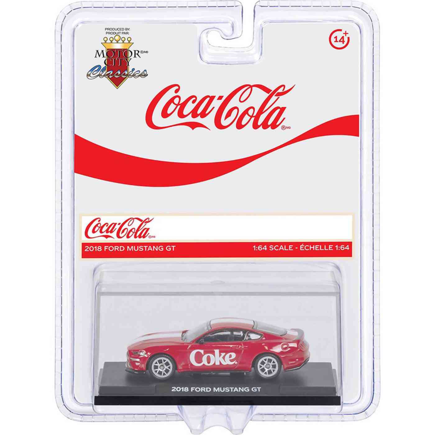 Машинка коллекционная Motor City Coca-Cola 450030 2018 Ford Mustang GT 1:64 Гипермаркет «Глобус» ИМ