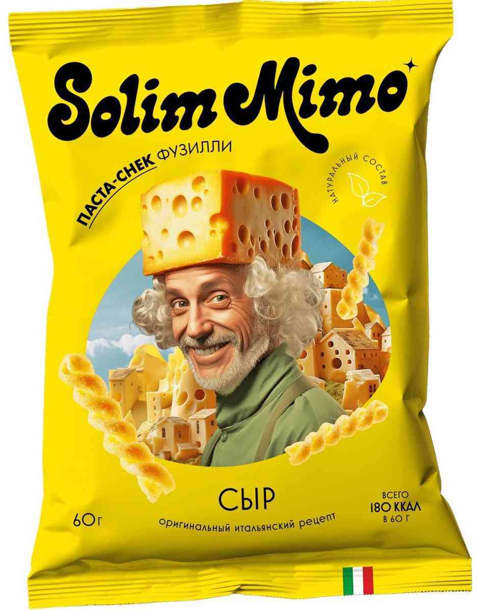 Снек пшеничный Solim Mimo Фузилли Сыр