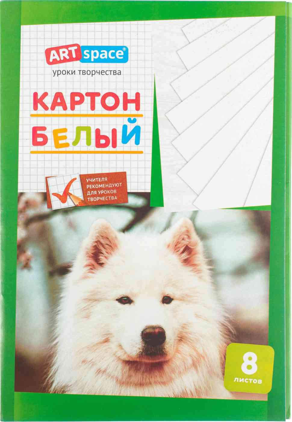 Картон A4 мелованный ARTspace белый