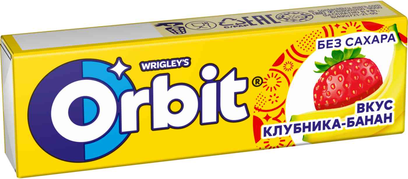Жевательная резинка Orbit Клубника-банан