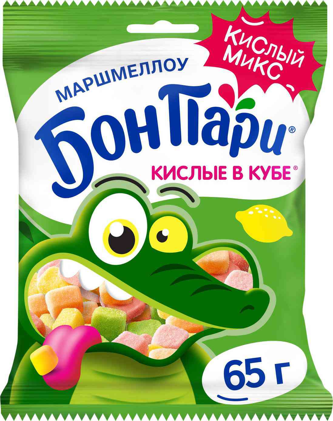 Маршмеллоу Бон Пари Кислые в Кубе со вкусом Фруктов
