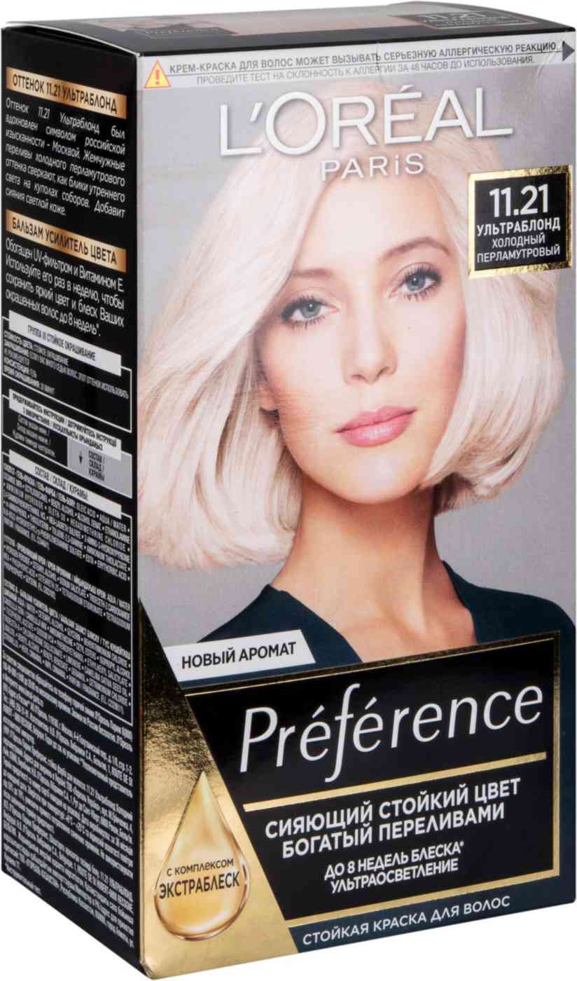 Стойкая крем-краска для волос L'Oreal Paris Preference 11.21 Ультраблонд