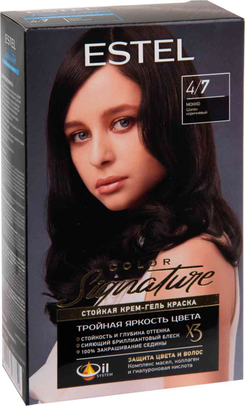 Крем-гель краска для волос Estel Color Signature 4/7 Мокко