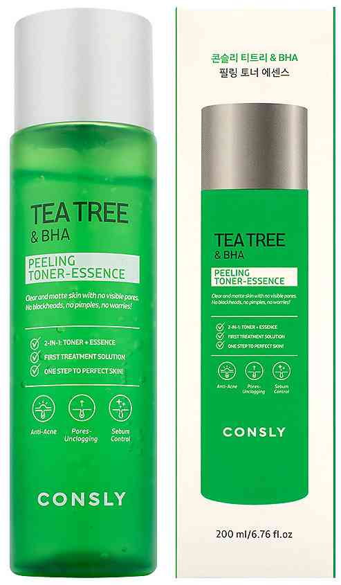 Пилинг-тонер для лица Consly Tea Tree & BHA отшелушивающий