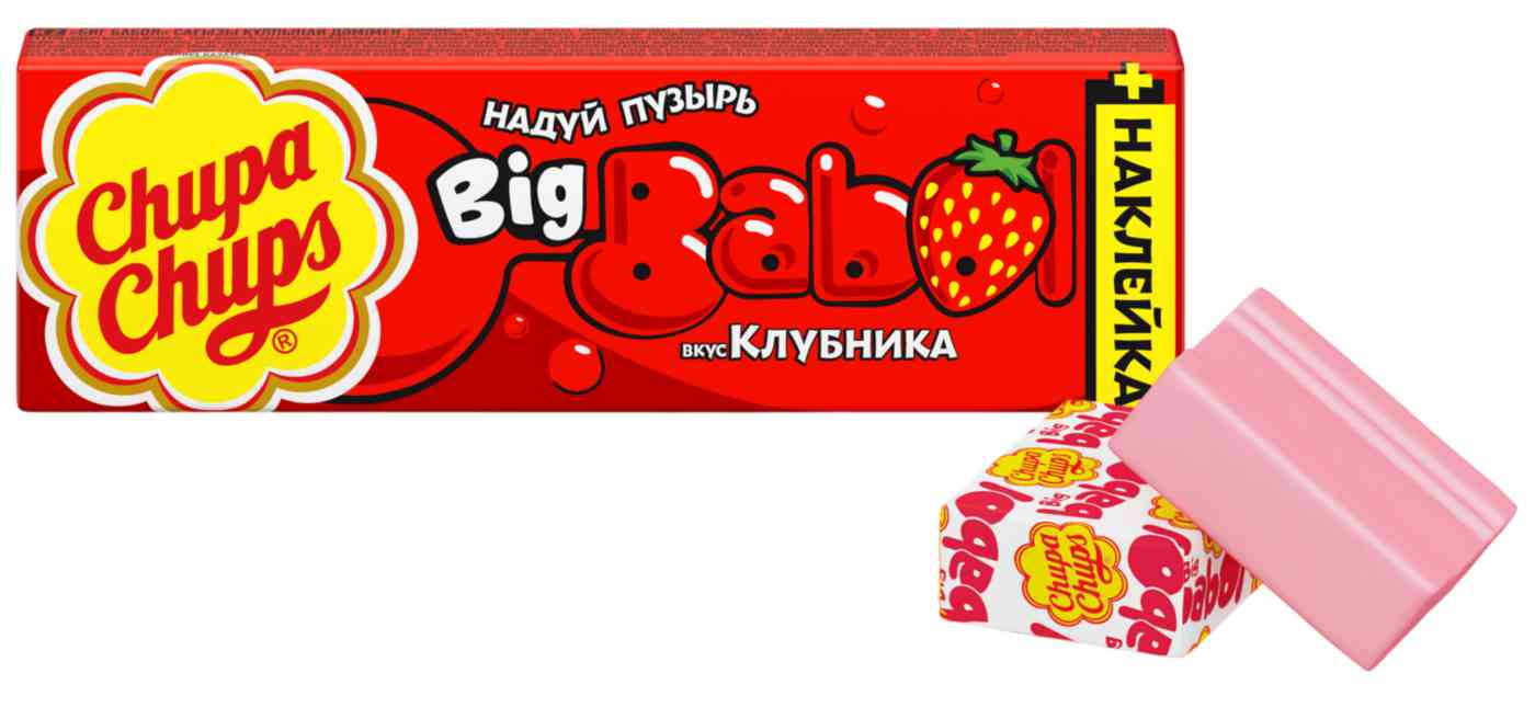 Жевательная резинка Chupa Chups Биг Бабол Клубника