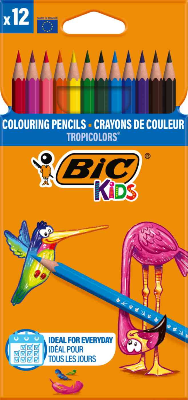 Карандаши цветные шестигранные Bic Tropicolors
