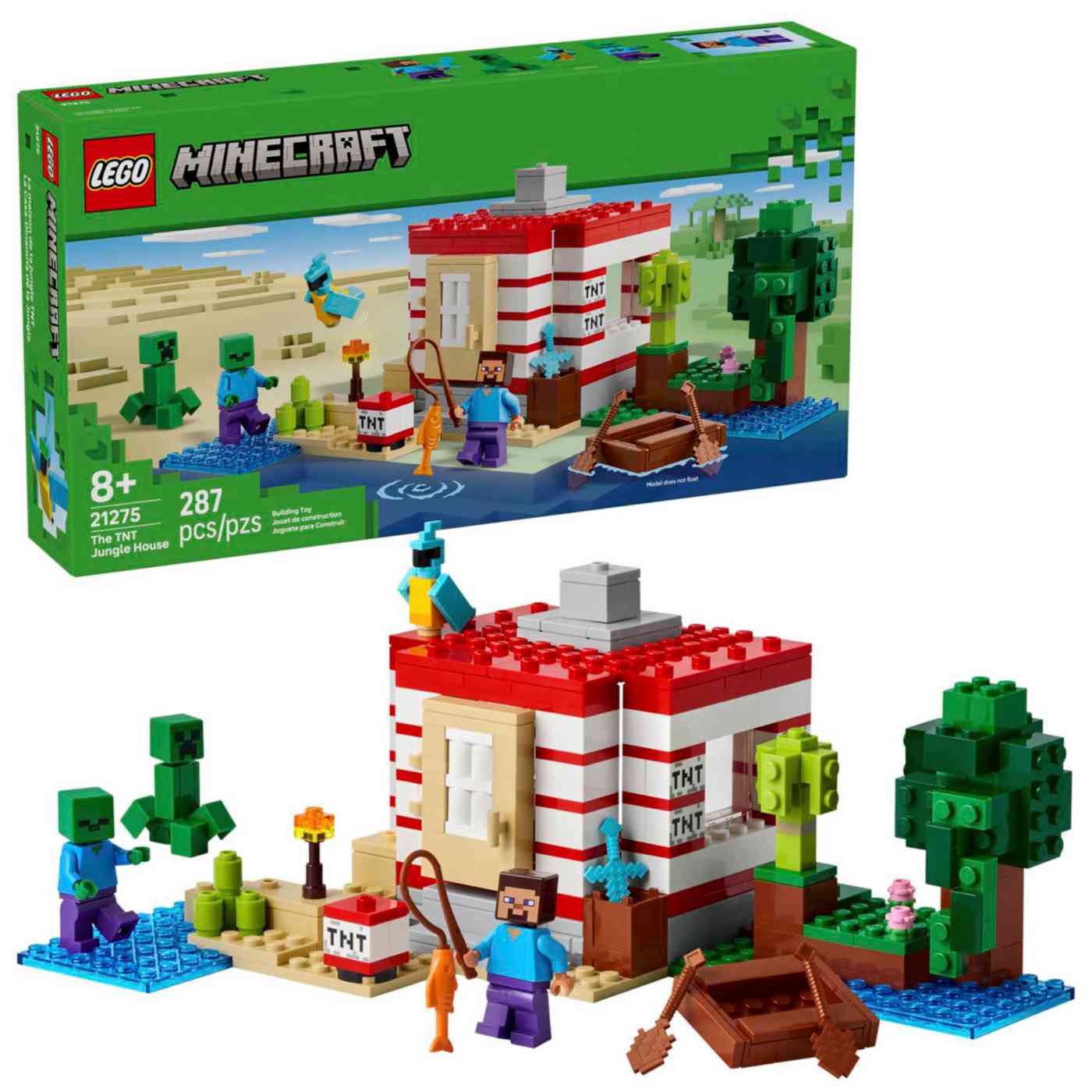 Конструктор LEGO Minecraft 21275 Дом из динамита в джунглях 8+
