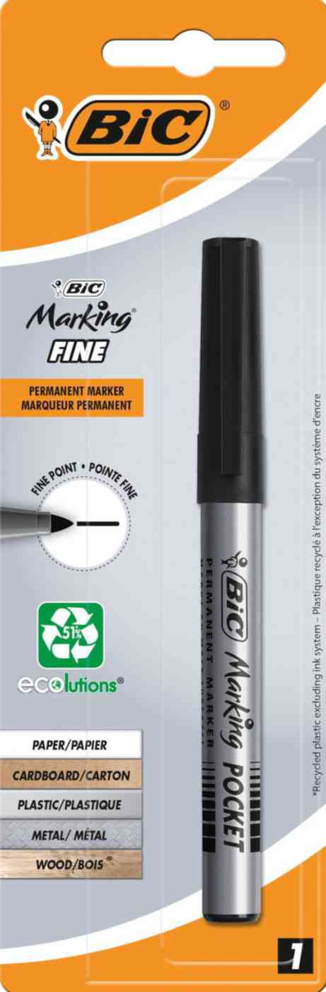 Маркер-линер перманентный Bic Marking fine