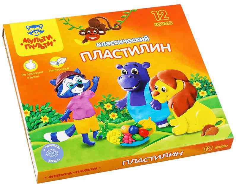 Пластилин со стеком Мульти-пульти Приключения Енота