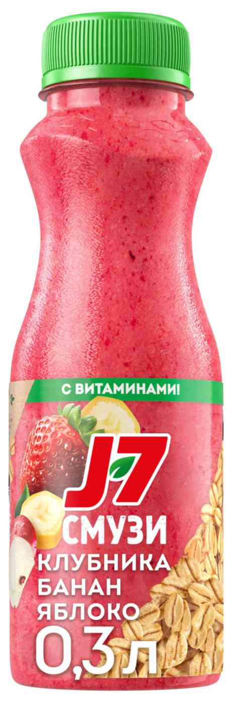 Смузи J7 клубника-банан-яблоко без сахара 3+