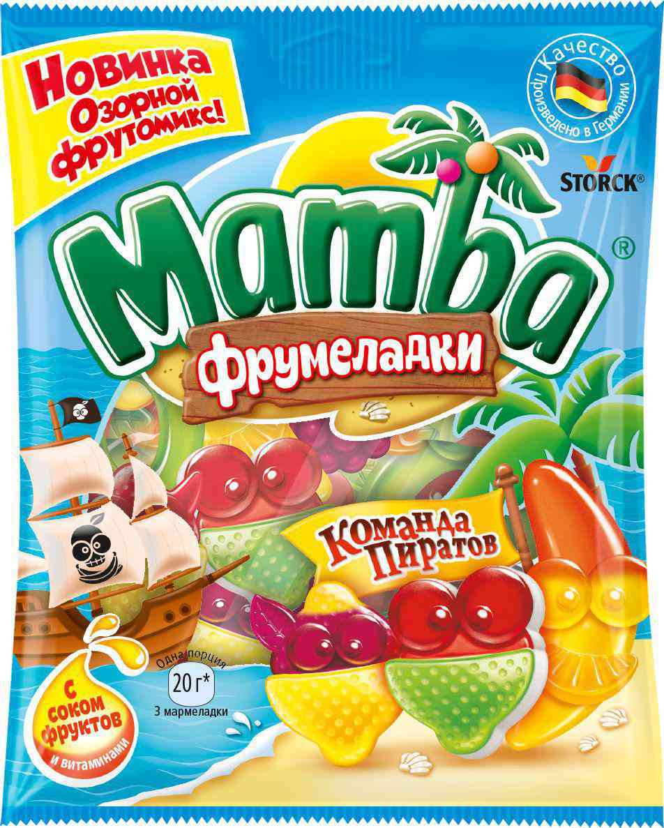 Мармелад жевательный Mamba Фрумеладки Команда пиратов