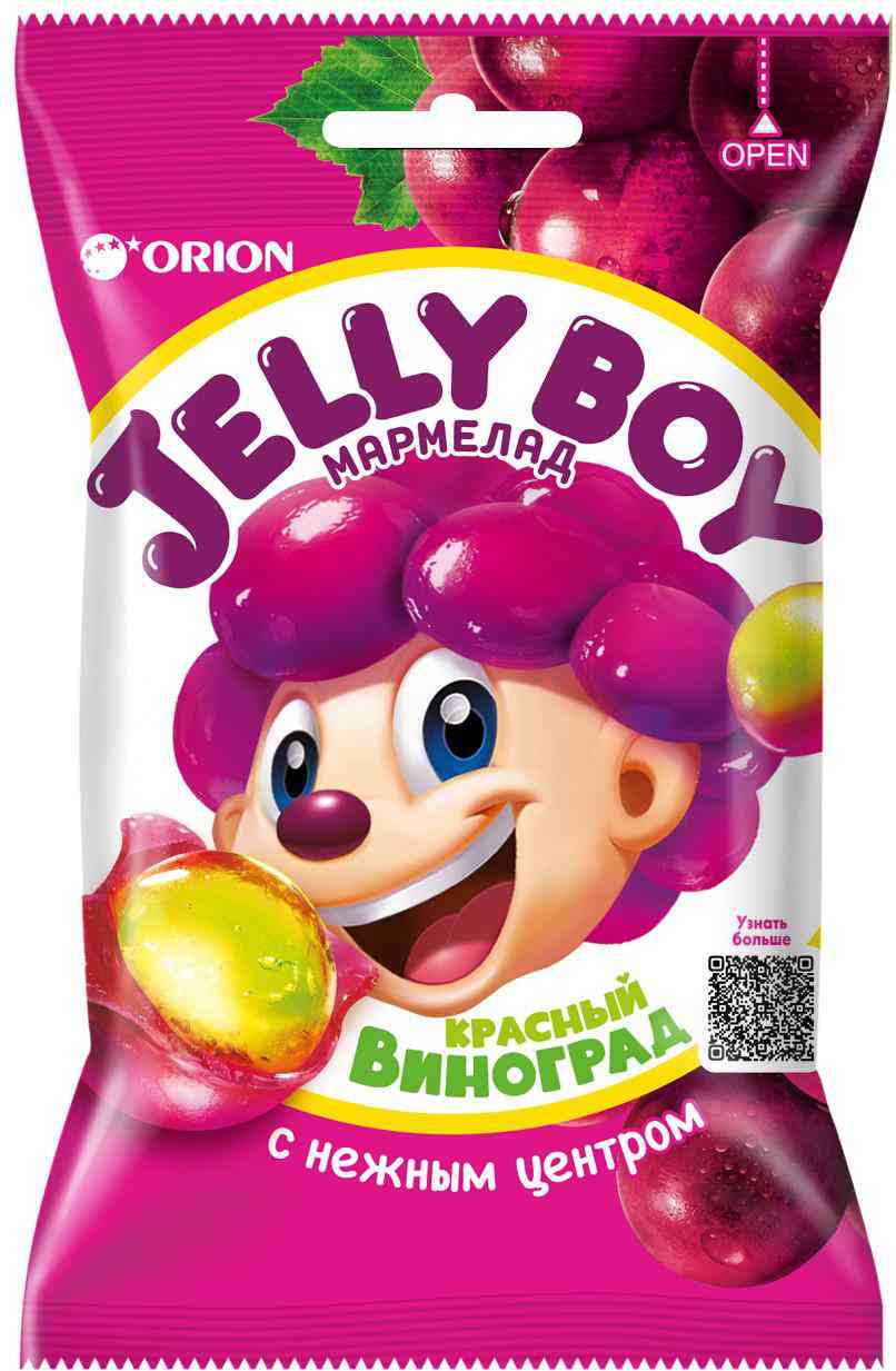 Мармелад жевательный Orion Jelly Boy со вкусом Красный виноград