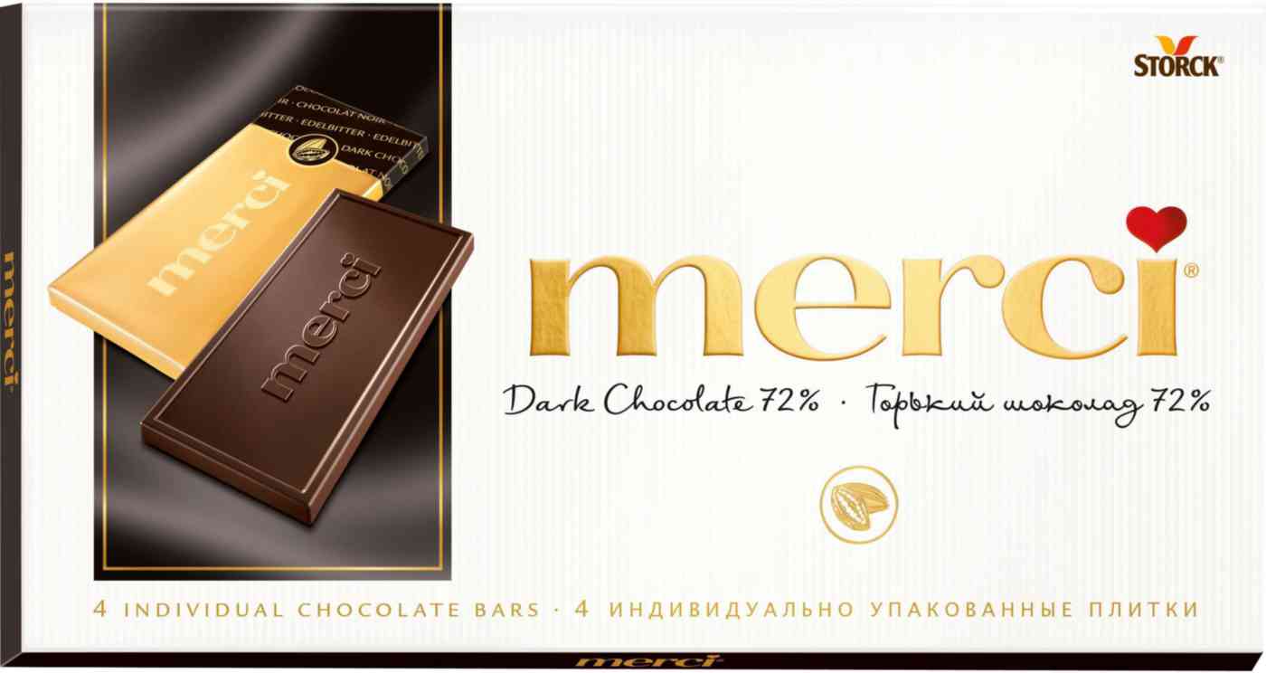 Шоколад горький Merci 72 % какао