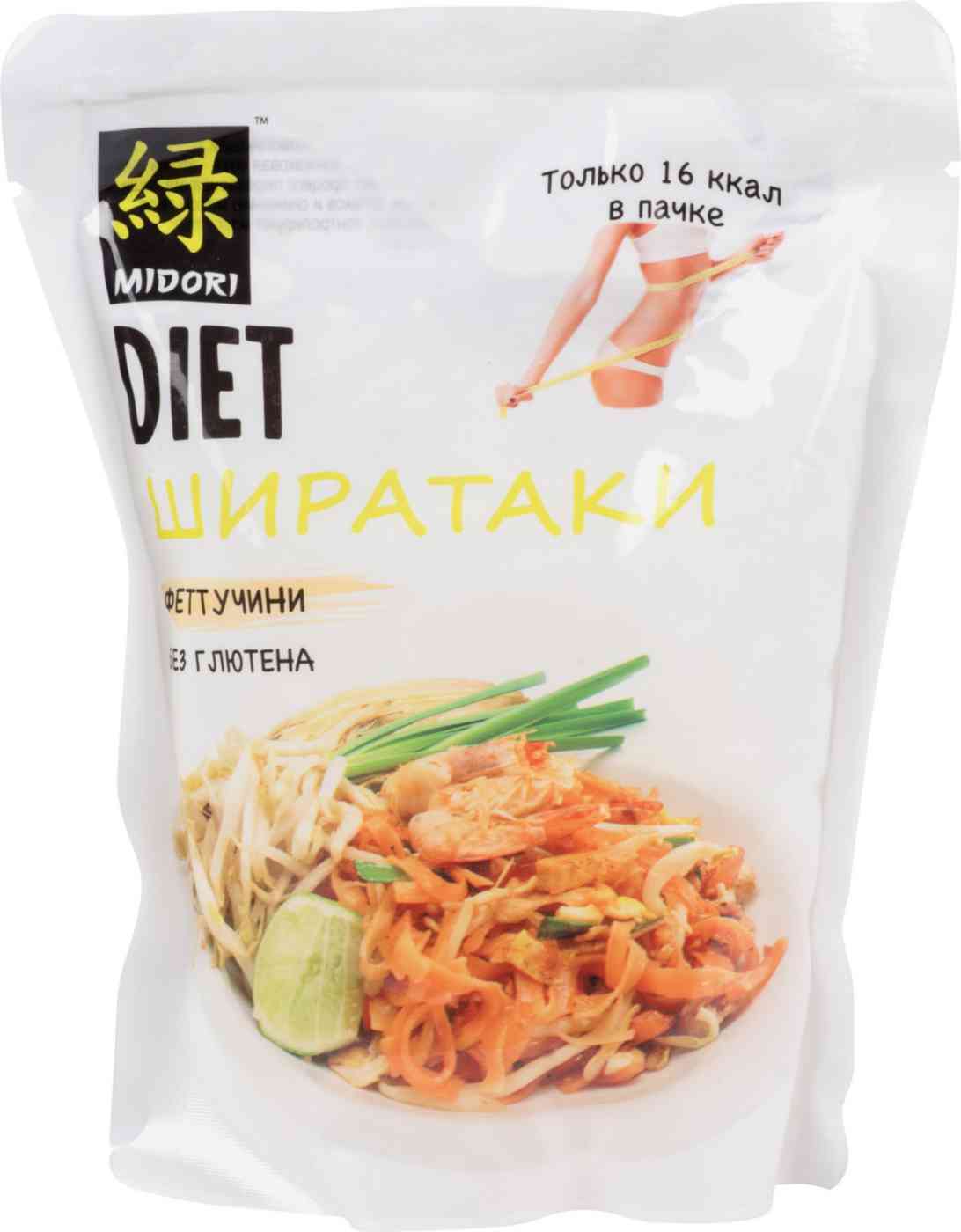 Макаронные изделия Лапша Ширатаки Феттучини Midori Diet без глютена