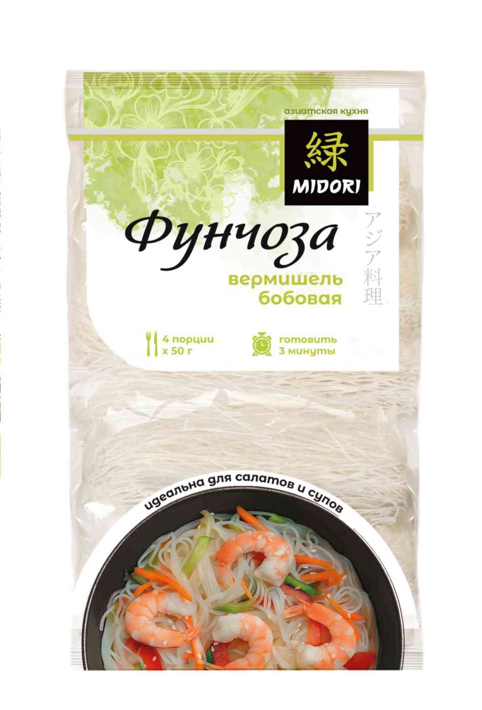 Макаронные изделия Midori вермишель бобовая фунчоза