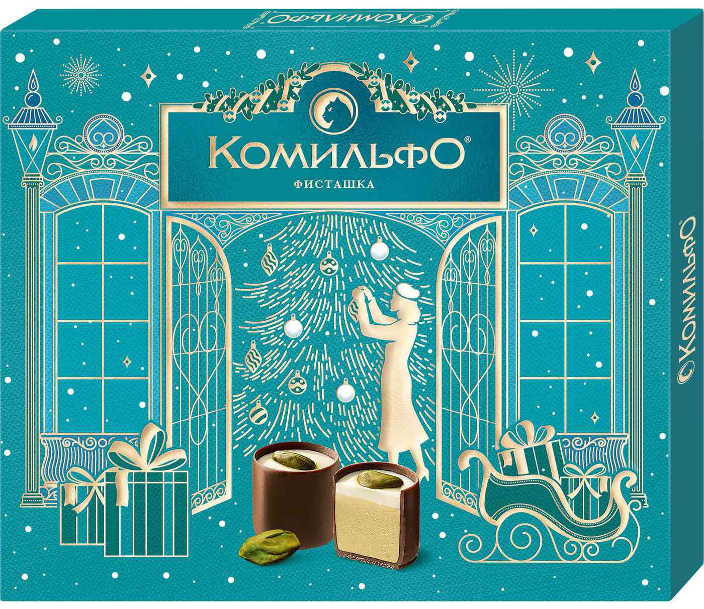 Конфеты шоколадные Комильфо Фисташка с двухслойной начинкой