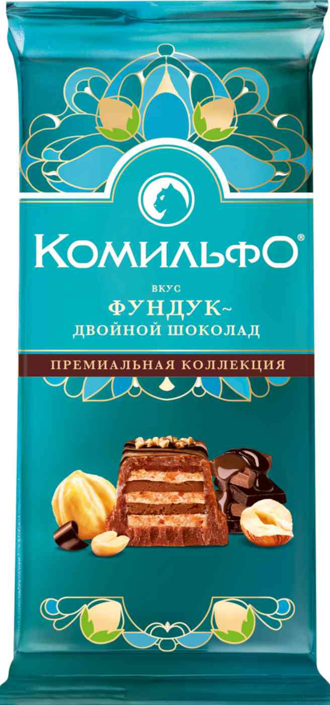 Двойной шоколад Комильфо с вафлей со вкусом фундука
