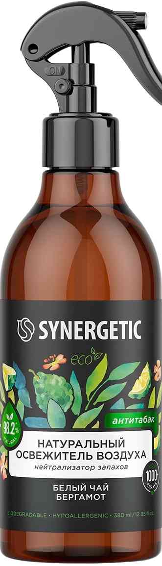 Освежитель воздуха Synergetic Антитабак белый чай-бергамот