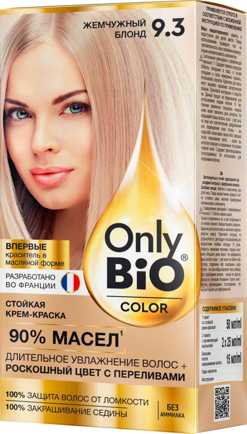 Крем-краска для волос Only Bio Color 9.3 Жемчужный блонд