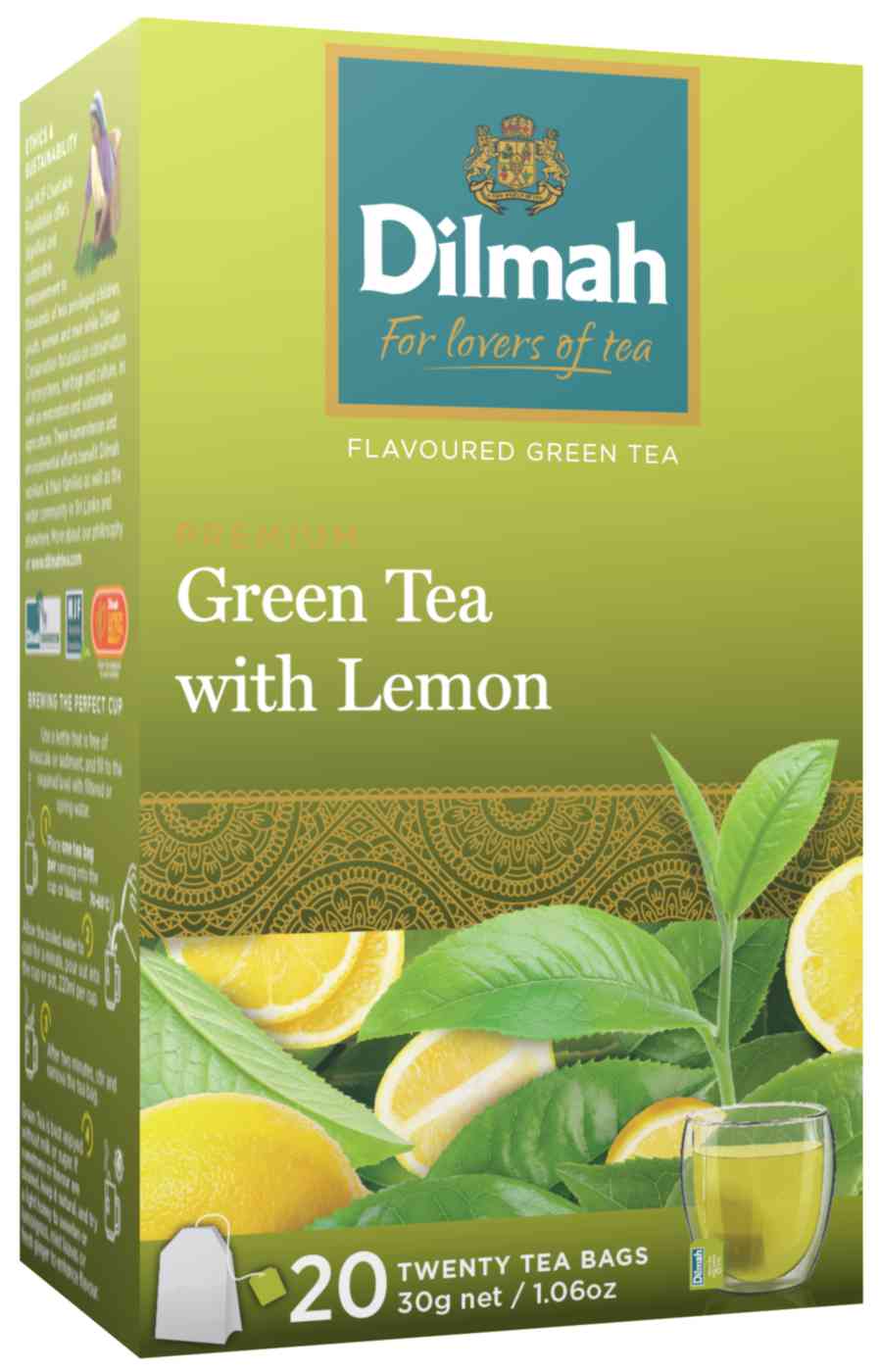 Чай зеленый Dilmah with Lemon
