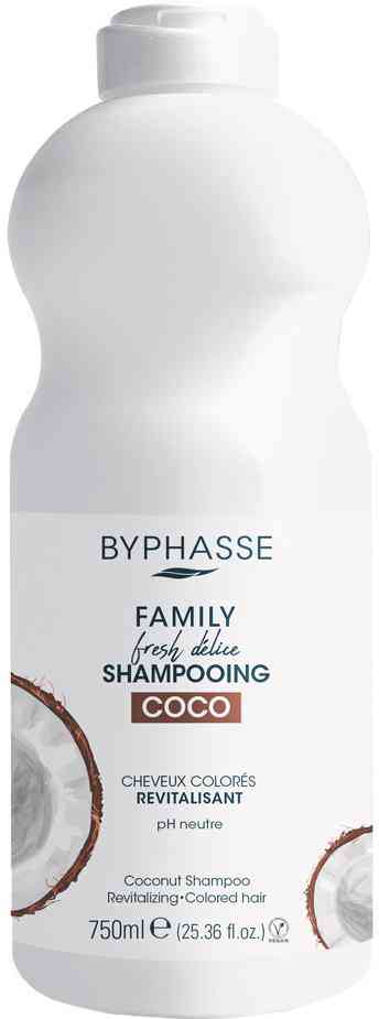 Шампунь для окрашенных волос Byphasse Family Кокос