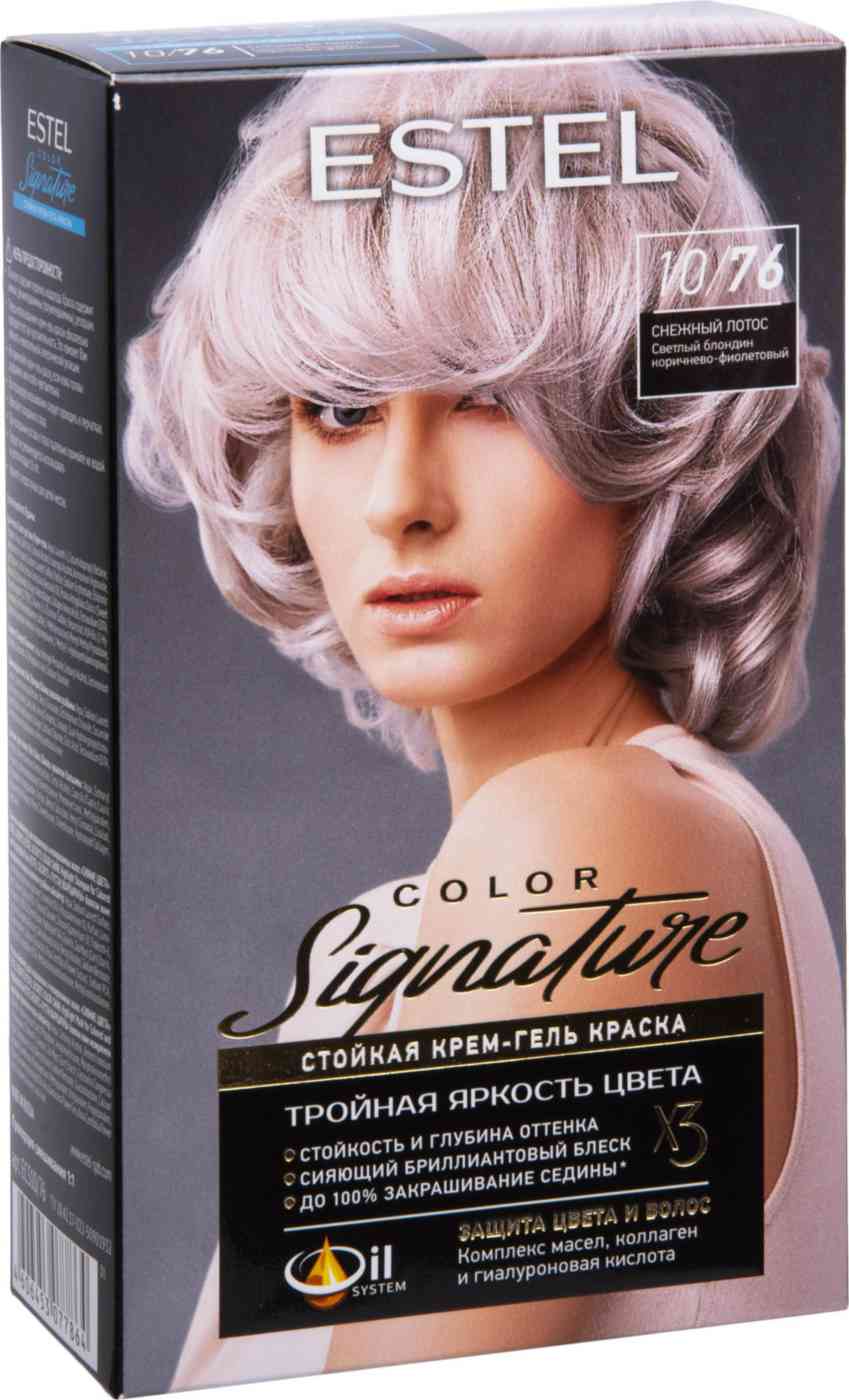 Крем-гель краска для волос Estel Color Signature 10/76 Снежный лотос