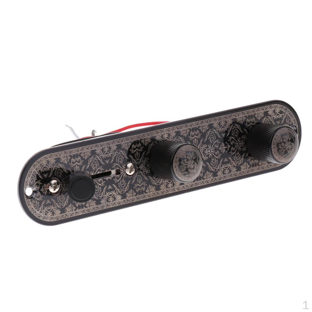 Гитара Pre-Custed Loaded Control Plate для электрических деталей black Handy Hobbies