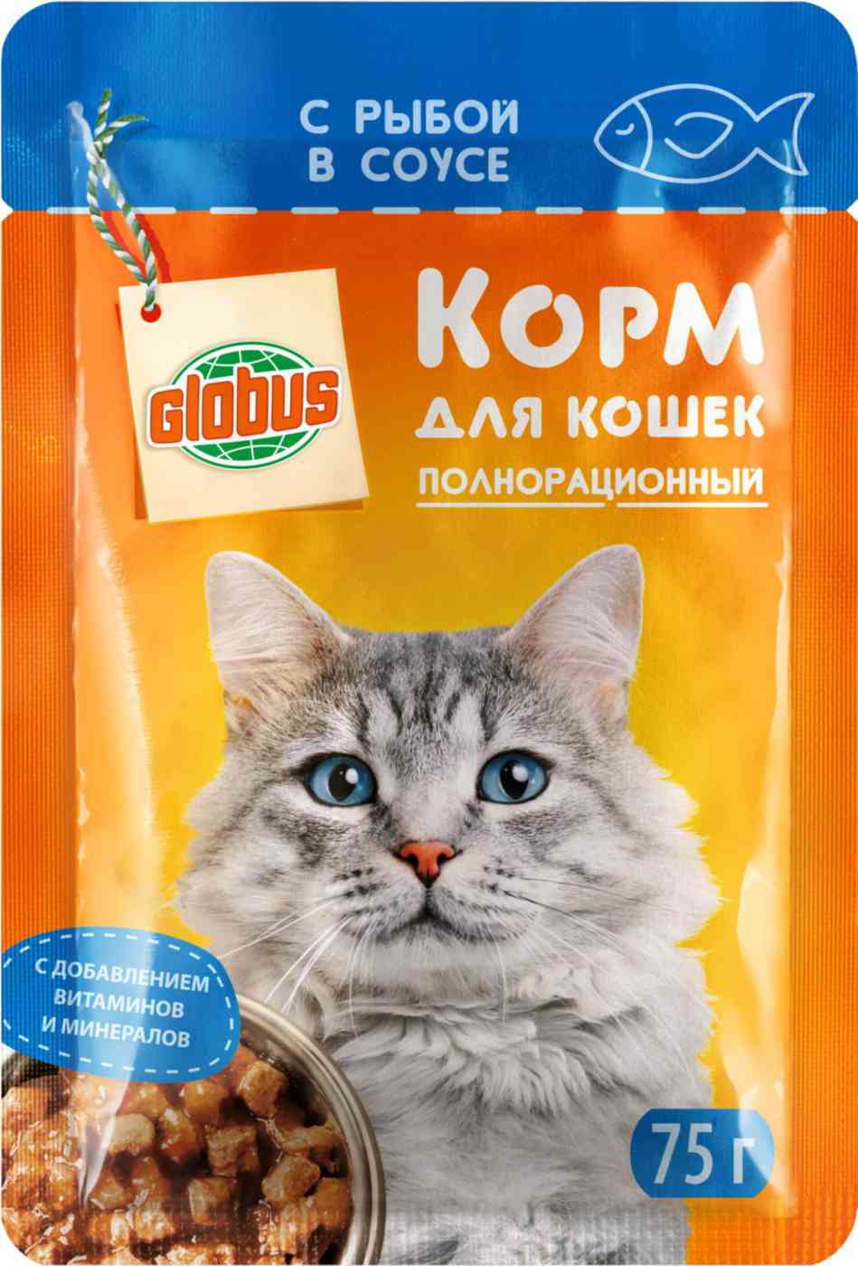 Влажный корм для кошек Глобус рыба в соусе