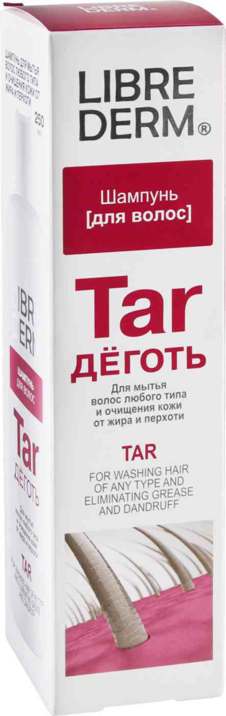 Шампунь Librederm Tar дёготь от жира и перхоти