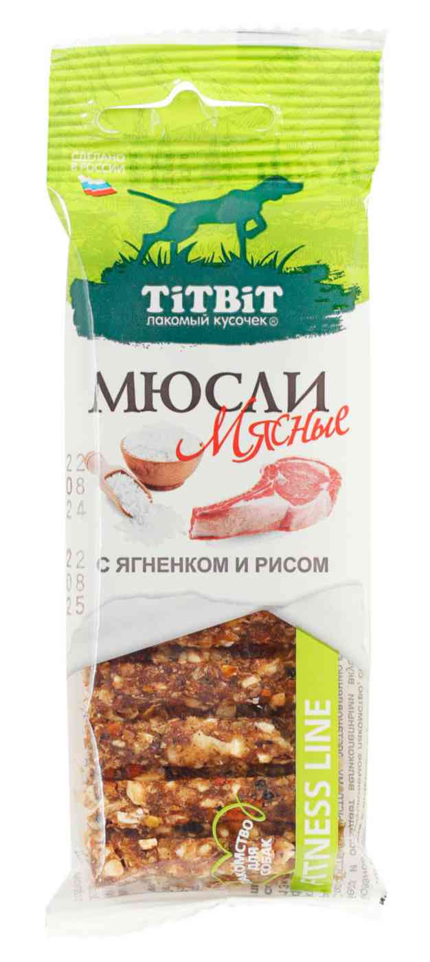 Лакомство для собак Мясные мюсли TiTBiT с ягнёнком и рисом
