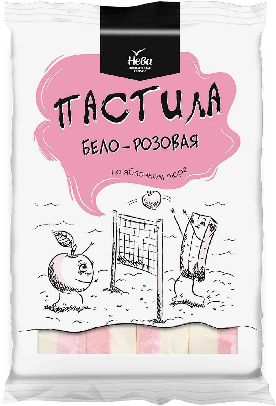 Пастила Нева бело-розовая