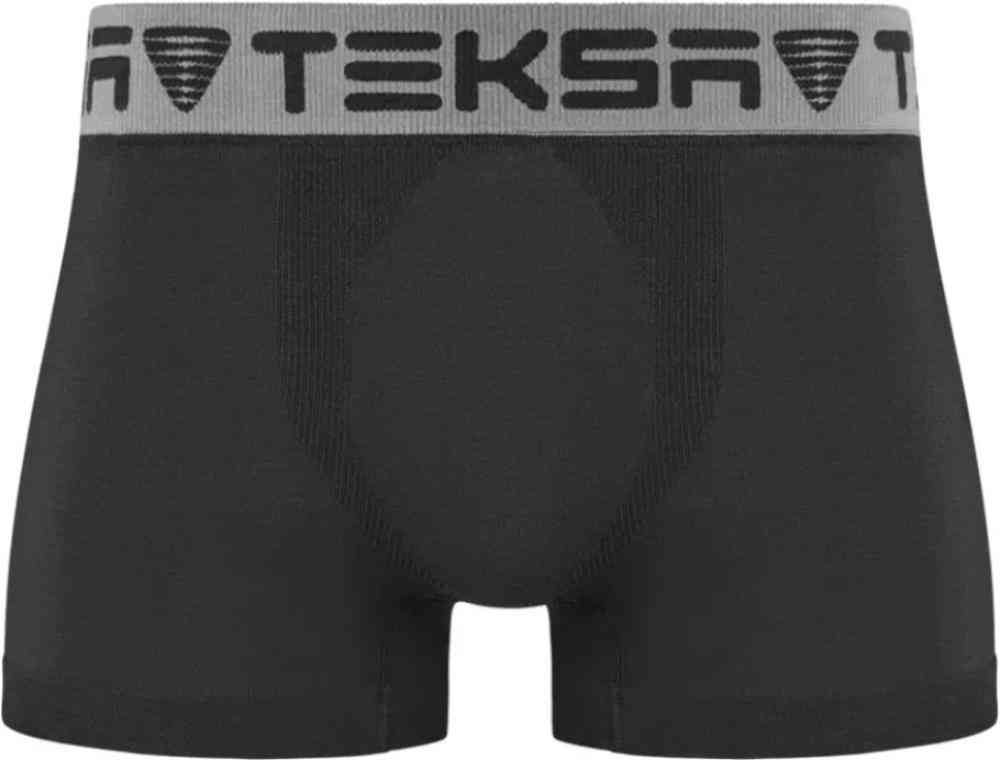 Трусы-боксеры мужские Teksa MBX 005 бесшовные цвет: чёрный/серая резинка