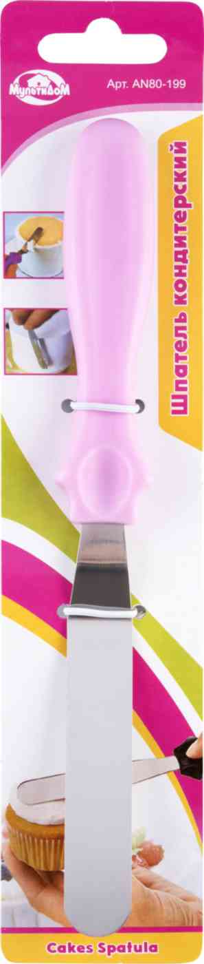 Шпатель кондитерский МультиДом металлический цвет в ассортименте