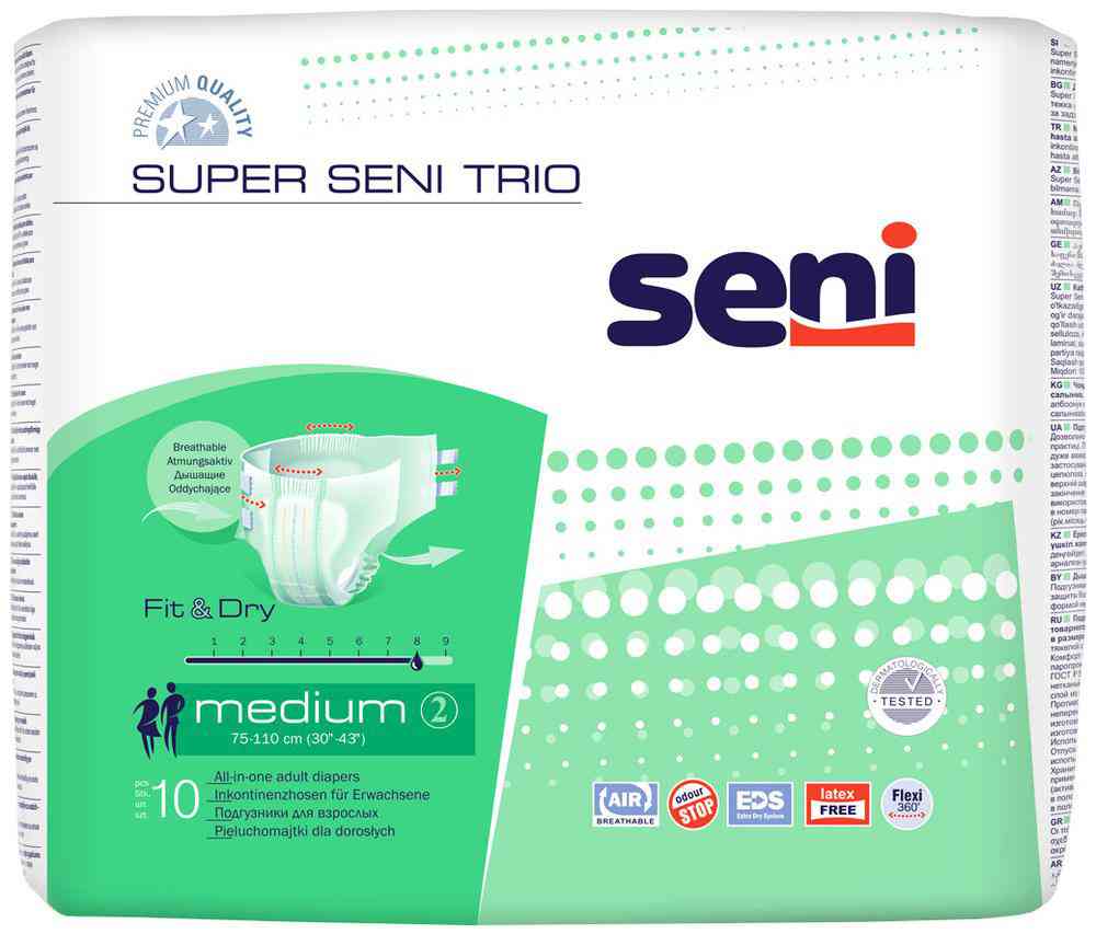 Подгузники для взрослых Super Seni Trio medium 2 (75-110 см)