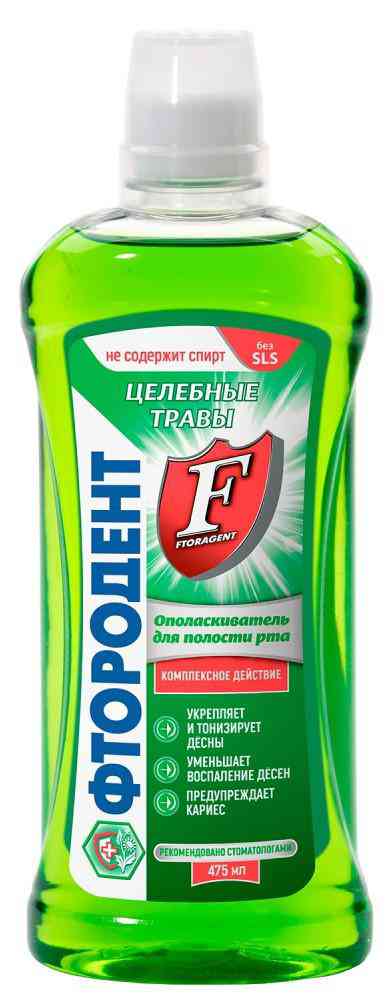 Ополаскиватель для полости рта Фтородент Целебные травы