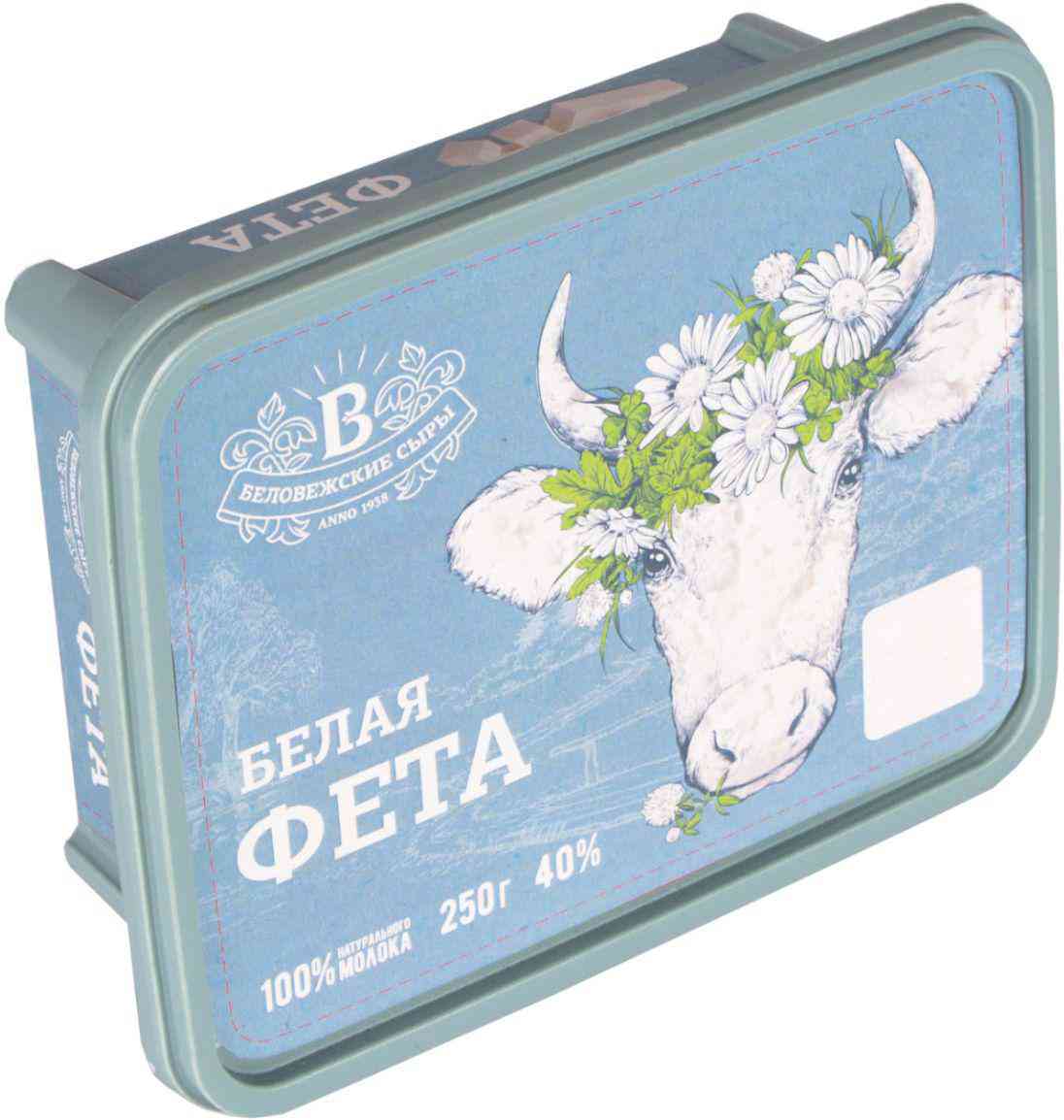 Сыр мягкий Беловежский Белая Фета 40%