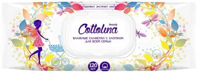 Влажные салфетки Cottolina для всей семьи с хлопком