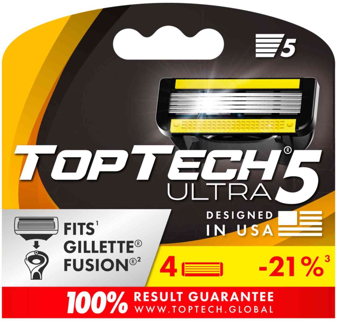 Сменные кассеты для бритвы TopTech Ultra 5