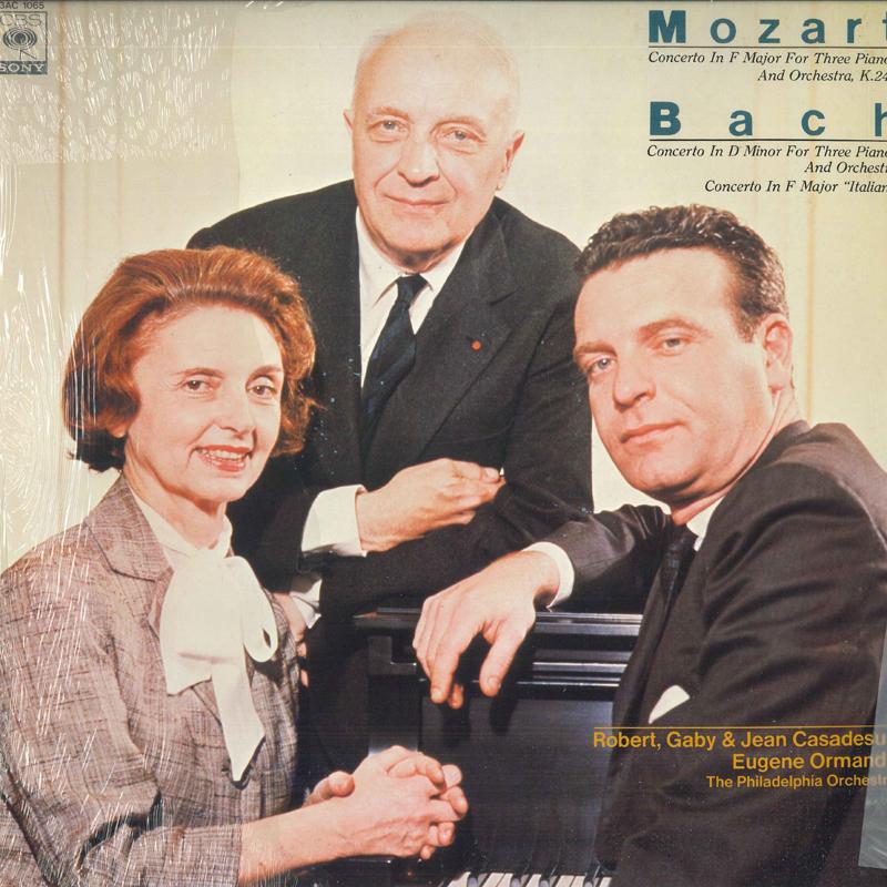 LP Record ROBERT, GABY & JEAN CASADESUS, EUGE - Mozart, Bach: Concertos for 3 Piano 13AC1065 CBS SONY - Japan Classical Used brown RecordCityJP