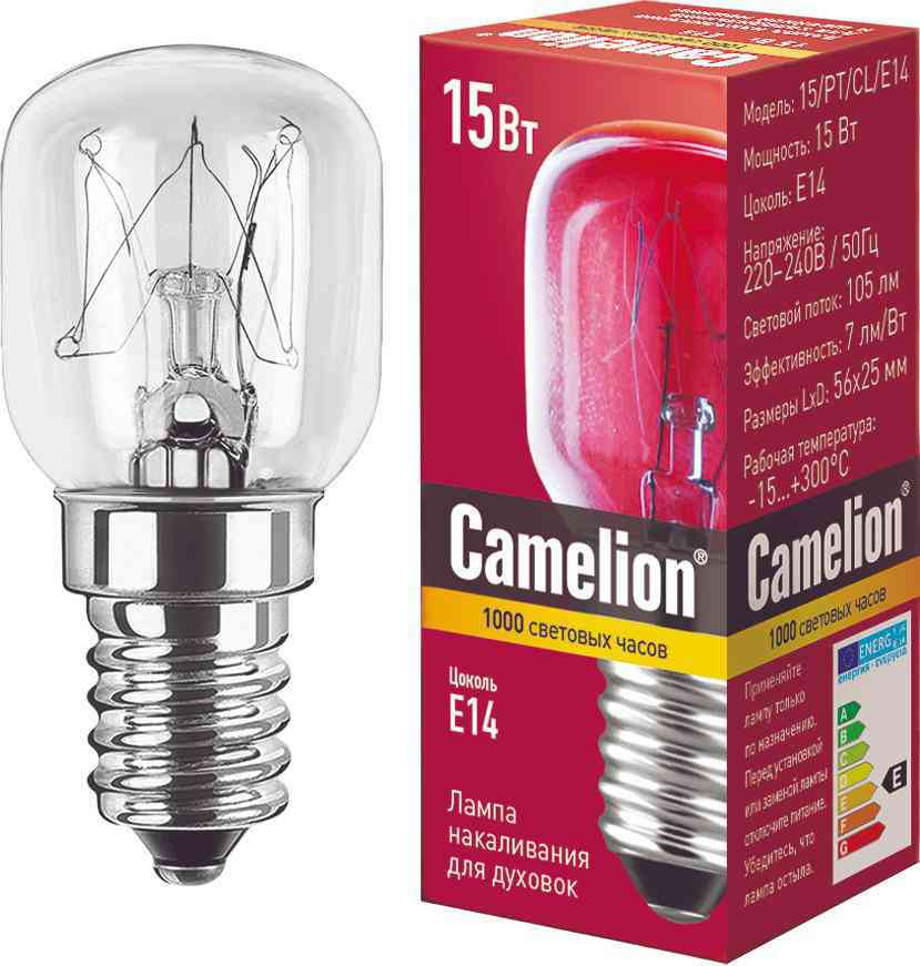 Лампа для духовок Camelion Е14 теплый свет