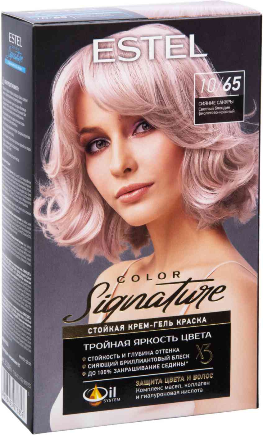 Крем-гель краска для волос Estel Color Signature 10/65 Сияние сакуры