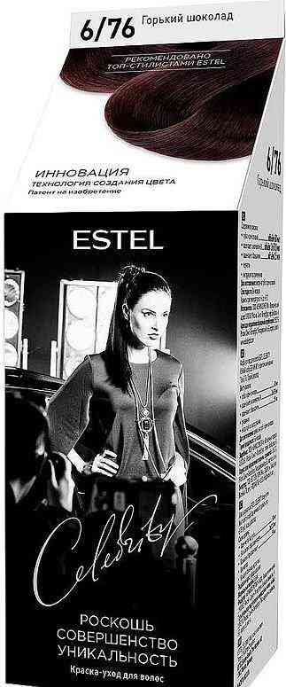 Краска-уход для волос Estel Celebrity 6/76 Горький шоколад, без аммиака