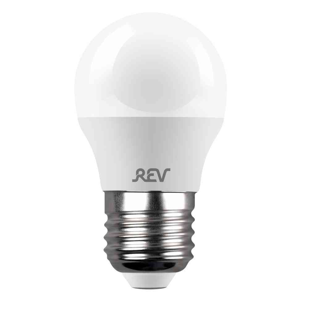 Лампа светодиодная REV E27 6500К, белый свет, шар