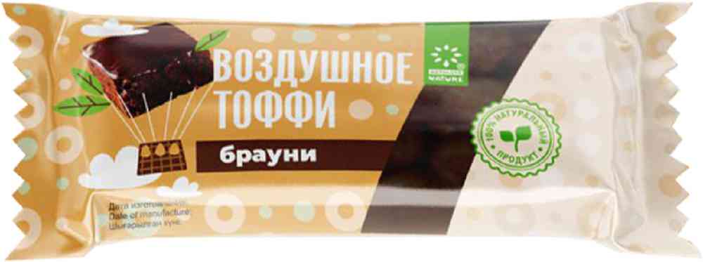 Батончик злаковый Absolute Nature Воздушное тоффи с шоколадом